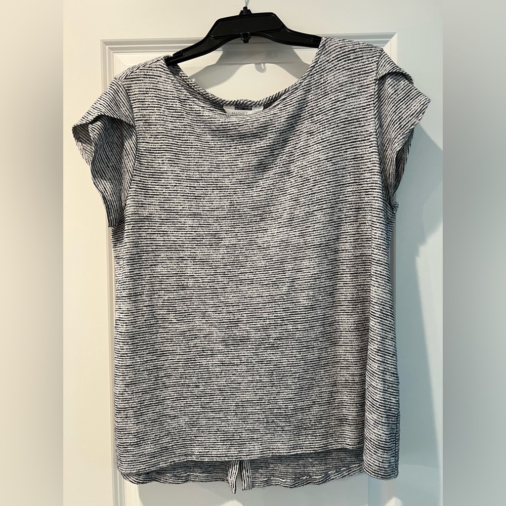 Striped Black and White Women's Top